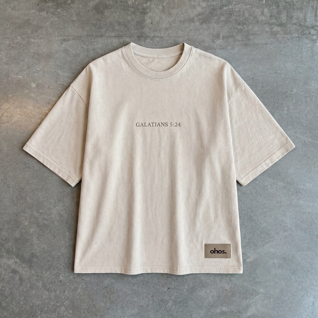 Crucify the Flesh – Strengthen the Spirit Oversized Tee