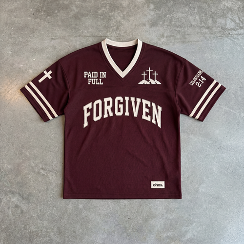 Forgiven – Embellished Football Jersey