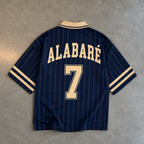 Jesus Saves – Navy Striped Soccer Jersey